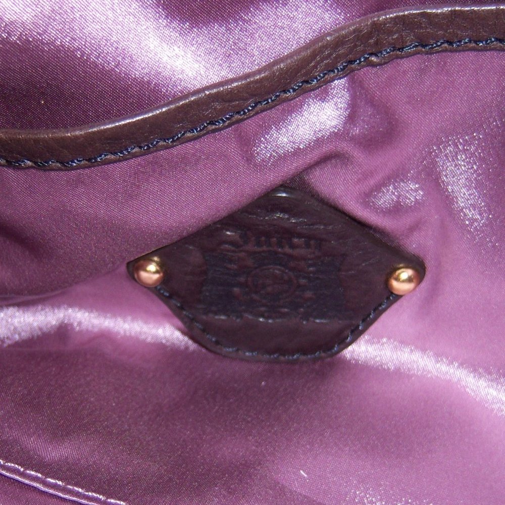 Vintage Juicy Couture Brown Green Tweed Plaid Wool Bowler Bag Y2K Academia - Picture 8 of 9
